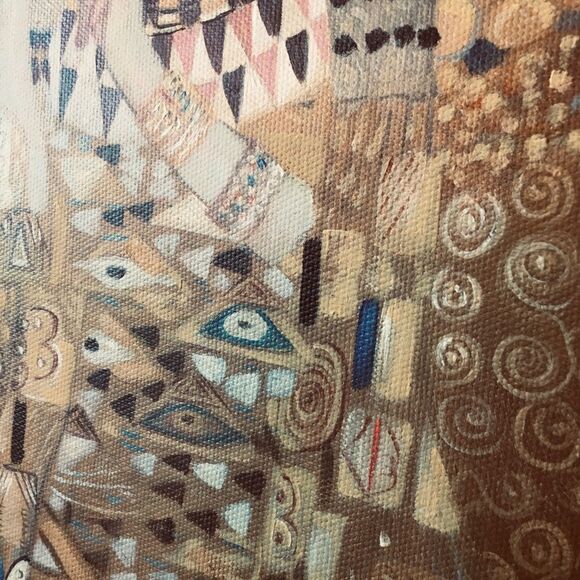 HAND PAINTED 21” Canvas Framed of Gustav Klimt.. - Picture 15 of 16